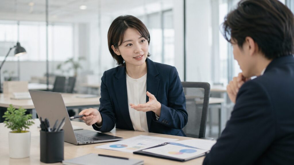 フォーミーで学んだ知識を仕事の説明や提案に活かす日本人会社員